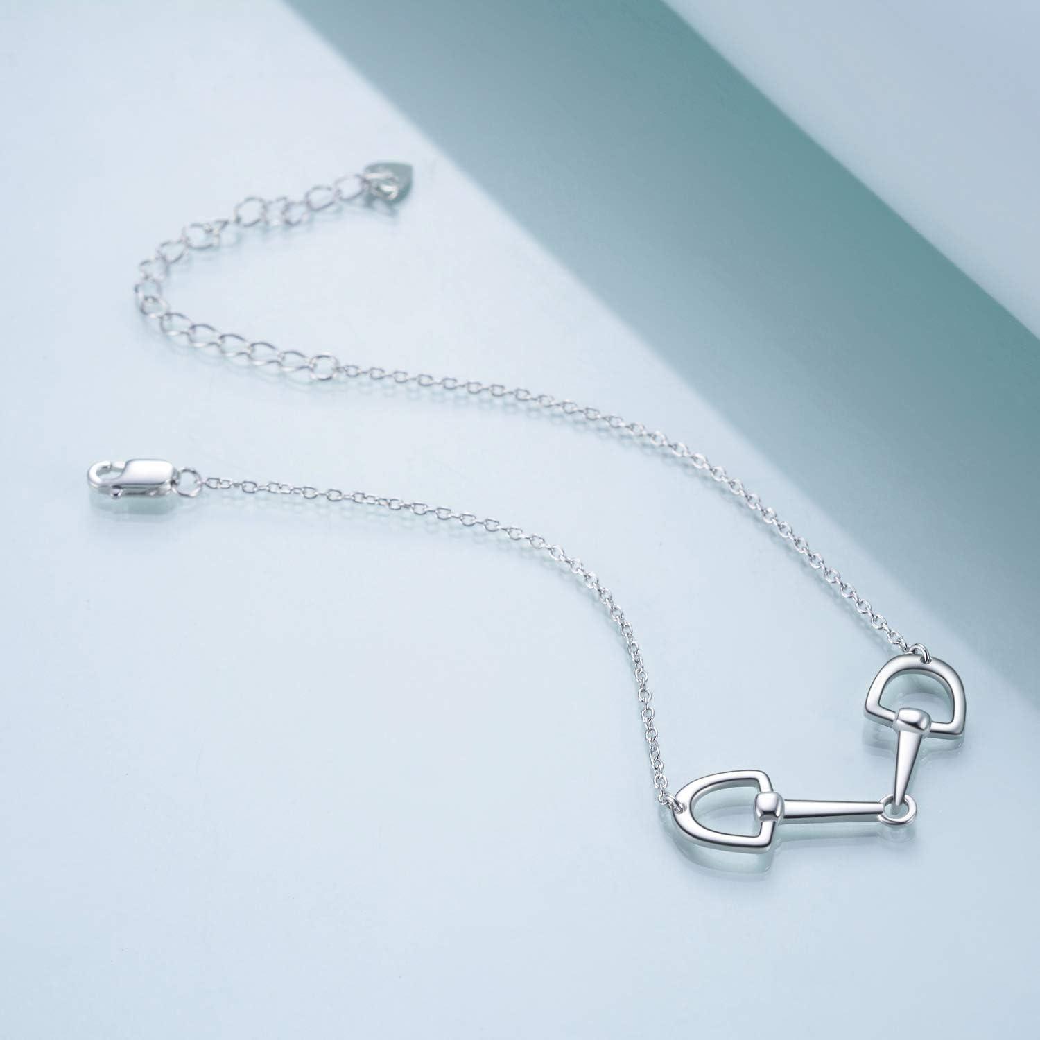 imageYFN Horse Snaffle Bit Sterling Silver Adjustable Bracelet for Horse Lover Gift for Women