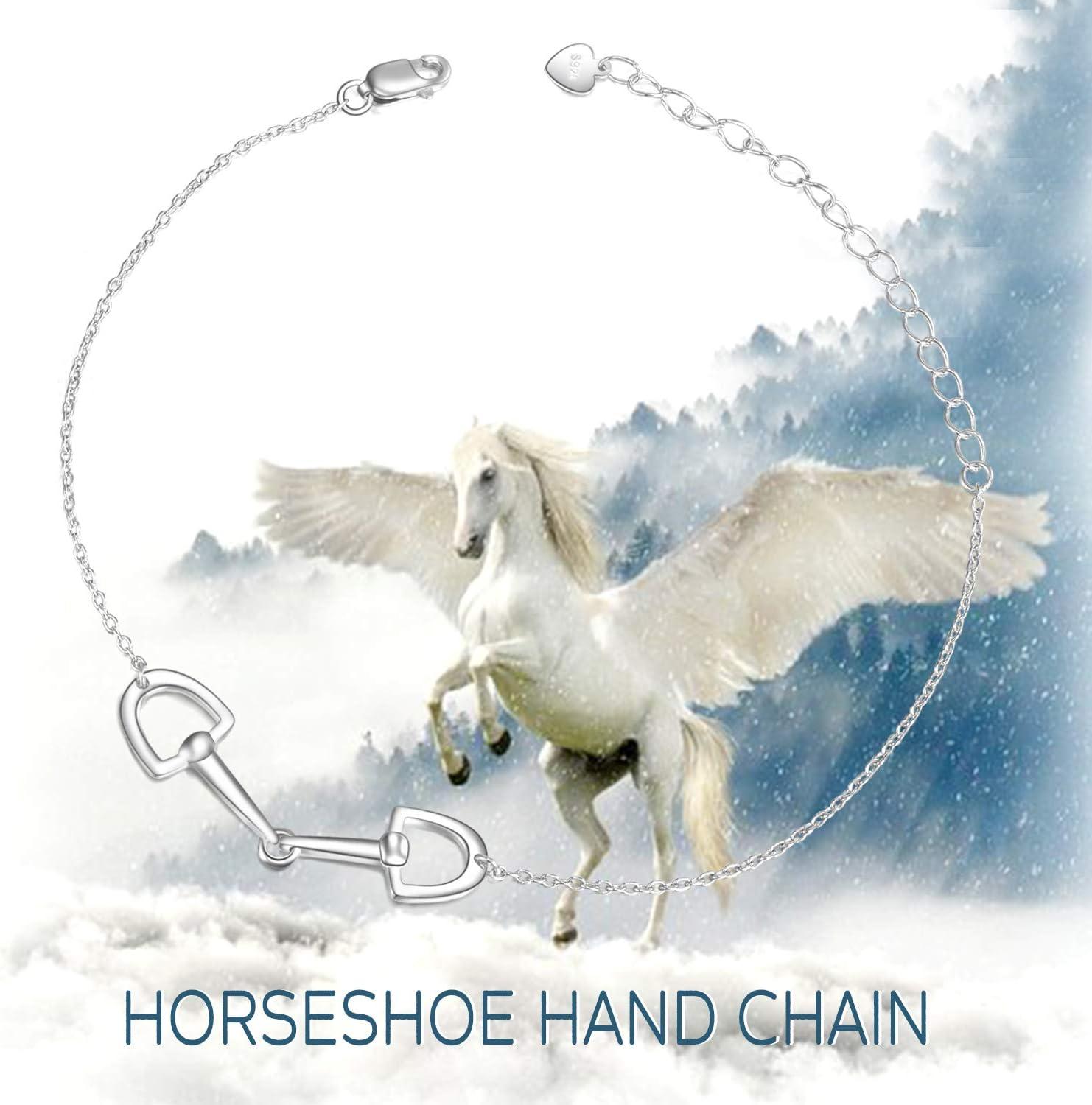 imageYFN Horse Snaffle Bit Sterling Silver Adjustable Bracelet for Horse Lover Gift for Women