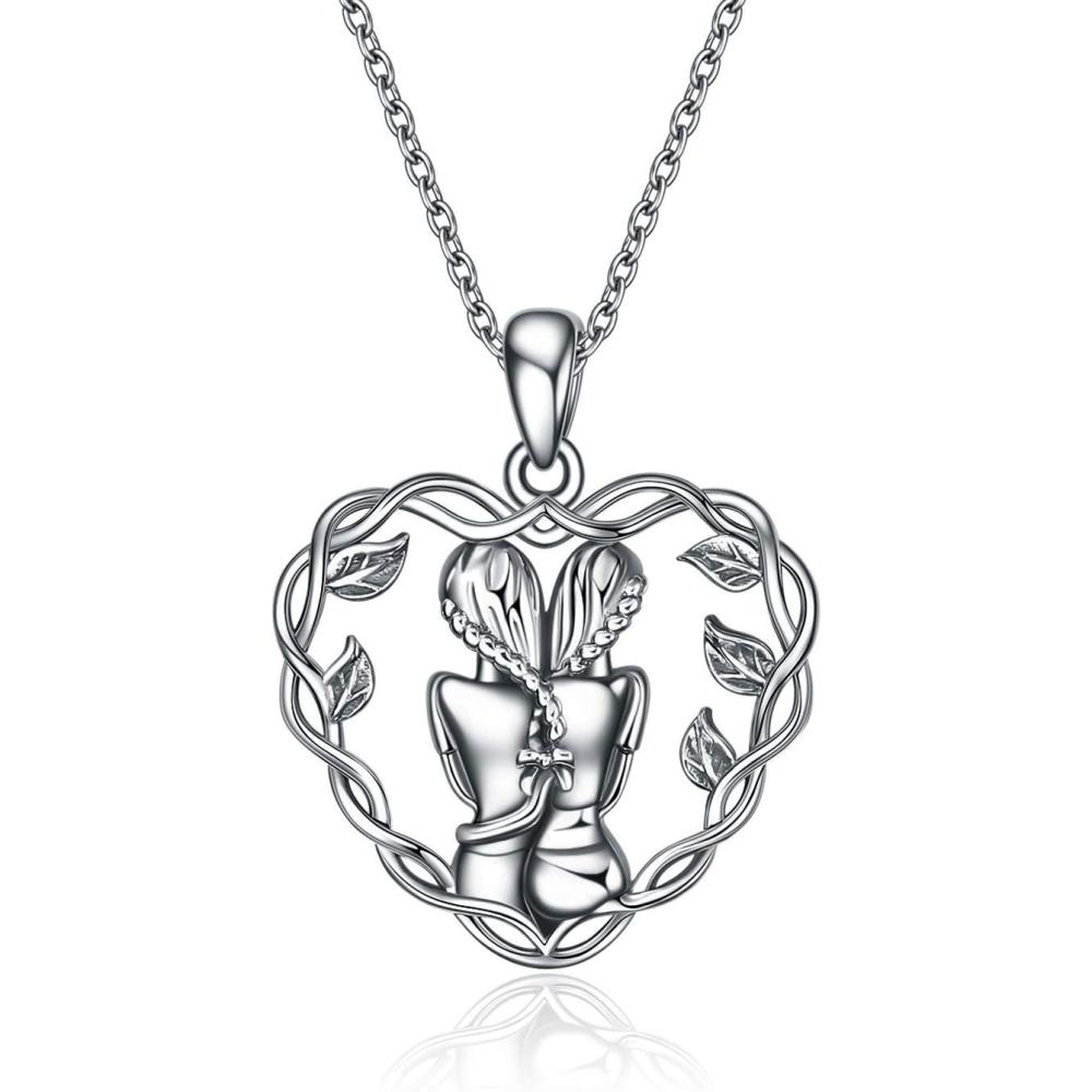 imageYFN Sterling Silver Tree of Life AbaloneTurquoise Pendant Necklace Sister Gift for Birthday or Any OccasionSister Heart Necklace