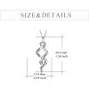 YFN Snake Pendant Necklace Gothic Jewelry Sterling Silver Animal Snake Necklaces for Women Men(Silver)