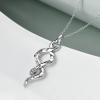 YFN Snake Pendant Necklace Gothic Jewelry Sterling Silver Animal Snake Necklaces for Women Men(Silver)