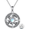 YFN Compass Pendant Necklace Sterling Silver Navy Anchor Travel Map Necklace for Women Men 18″(Celtic Compass Necklace)