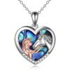 Horse Necklace with Nature Abalone Shell