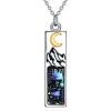 imageYFN Mountain Necklace for Women Sterling Silver Nature Jewelry Gift for Skiers Hikers Campers Climbers and Nature LoversBlackMountain with 3 Bear