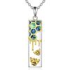 YFN Mountain Necklace for Women Sterling Silver Nature Jewelry Gift for Skiers, Hikers, Campers, Climbers and Nature Lovers(Silver-Honeycomb Bee Necklace)