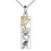 YFN Mountain Necklace for Women Sterling Silver Nature Jewelry Gift for Skiers, Hikers, Campers, Climbers and Nature Lovers(Silver-Spider Necklace)