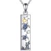 YFN Mountain Necklace for Women Sterling Silver Nature Jewelry Gift for Skiers, Hikers, Campers, Climbers and Nature Lovers(Silver-Turtle Necklace)