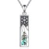 YFN Mountain Necklace for Women Sterling Silver Nature Jewelry Gift for Skiers, Hikers, Campers, Climbers and Nature Lovers(Snowflake mountain necklace)