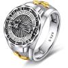 YFN Patron Saint Ring Sterling Silver Religious Protector Ring Jewelry Gifts for Women Men(St Anthony)