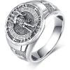 YFN Patron Saint Ring Sterling Silver Religious Protector Ring Jewelry Gifts for Women Men(St Sebastian)