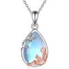Moonstone-Women Book Necklace