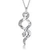 YFN Snake Pendant Necklace Gothic Jewelry Sterling Silver Animal Snake Necklaces for Women Men(Silver)
