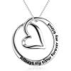 YFN Sterling Silver Always My Sister / Daughter Forever My Friend Pendant Necklace Jewelry, Birthday Jewelry Gift Necklaces for Sisters Daughter(Always My Sister Forever My Friend Necklace)
