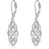 White Opal Celtic Knot Earrings