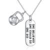 She Believe She Could So She Did Kettlebell Necklace