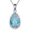 Silver-Turquoise Sister Necklace