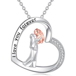 YFN Dog Pendant Necklace for Women 925 Sterling Silver Pet Animal Memorial Jewelry Gifts for Dogs Lovers(Silver Dog Necklace)