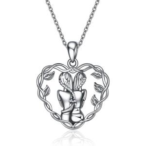 YFN Sterling Silver Tree of Life Abalone/Turquoise Pendant Necklace – Sister Gift for Birthday or Any Occasion(Sister Heart Necklace)