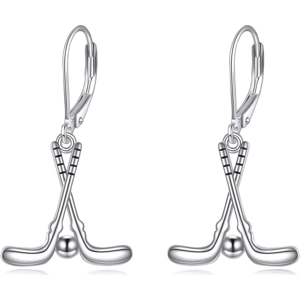 image:imageYFN Sport and Music Earrings Sterling Silver Sport Lover Music Lover Jewelry Gifts for Women MenHockey