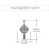 YFN Celtic Cross Necklace Sterling Silver Celtic Triquetra Trinity Pendant Abalone Shell Cross Jewelry Gifts for Women Men