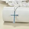YFN Cross Necklace Sterling Silver Turquoise Cross Pendant Religious Jewelry Gifts for Women Men