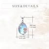 YFN Moonstone Necklace Sterling Silver Rose Flower Moonstone Leaves Pendant Necklace Jewelry Gifts for Women(Silver-Moonstone Necklace with Rose Flower)