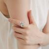YFN Open Leaf Leaves Enamel Rings Sterling Silver Adjustable Branch Ring Jewelry Gifts for Women Mother(Silver- Adjustable Leaf Ring)