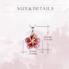 YFN Peony/Hibiscus Flower Pendant Necklace Sterling Silver Enamel Flower Jewelry Gifts for Women Mother Gifts(Silver-Hibiscus Flower Necklace)