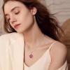 YFN Peony/Hibiscus Flower Pendant Necklace Sterling Silver Enamel Flower Jewelry Gifts for Women Mother Gifts(Silver-Hibiscus Flower Necklace)