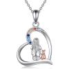 YFN Cat Necklace Sterling Silver Jewelry for Women Cat Jewelry Gifts(Cat Necklace for Women)