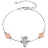 Silver-Highland Cow Bracelet for Women