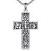YFN Cross Necklace Sterling Silver Religious Cross Pendant Christians Jewelry Gifts for Women Men(Crucifix 06)