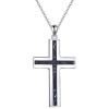 YFN Cross Necklace Sterling Silver Religious Cross Pendant Jewelry Christian Gifts for Women Men(B. Abalone Shell)