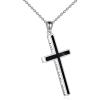 YFN Cross Necklace Sterling Silver Religious Cross Pendant Jewelry Christian Gifts for Women Men(C. Black Onyx Engraved)