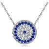 YFN Evil Eye Pendant Necklace for Women 925 Sterling Silver Greek Protection Jewelry Amulet Gift for Women 18″(Blue-Evil Eye Necklace)