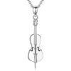 YFN Musical Instrument Necklace Sterling Silver Music Lover Pendant Jewelry Gifts for Women Men(Cello)