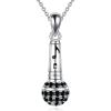 YFN Musical Instrument Necklace Sterling Silver Music Lover Pendant Jewelry Gifts for Women Men(Microphone)