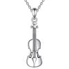 YFN Musical Instrument Necklace Sterling Silver Music Lover Pendant Jewelry Gifts for Women Men(Violin)