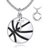 YFN Sport Necklace Sterling Silver Never Give Up I Can Do All Things Pendant Jewelry Sport Gifts for Women Men(Basketball with Cross)