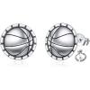 YFN Sport and Music Earrings Sterling Silver Sport Lover Music Lover Jewelry Gifts for Women Men(Basketball)