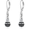 YFN Sport and Music Earrings Sterling Silver Sport Lover Music Lover Jewelry Gifts for Women Men(Microphone)