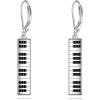YFN Sport and Music Earrings Sterling Silver Sport Lover Music Lover Jewelry Gifts for Women Men(Piano Keyboard)