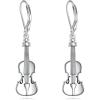 YFN Sport and Music Earrings Sterling Silver Sport Lover Music Lover Jewelry Gifts for Women Men(Violin)