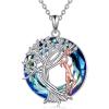 YFN Tree of Life Necklace Sterling Silver Crystal Jewelry Graduation Birthday Gifts for Women(Basketball)