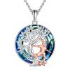 YFN Tree of Life Necklace Sterling Silver Crystal Jewelry Graduation Birthday Gifts for Women(Soccer)