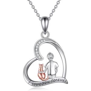 YFN Cat Necklace Sterling Silver Jewelry for Women Cat Jewelry Gifts(Silver-One Cat Jewelry)