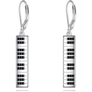 YFN Sport and Music Earrings Sterling Silver Sport Lover Music Lover Jewelry Gifts for Women Men(Piano Keyboard)