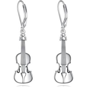 YFN Sport and Music Earrings Sterling Silver Sport Lover Music Lover Jewelry Gifts for Women Men(Violin)