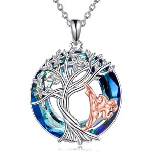 YFN Tree of Life Necklace Sterling Silver Crystal Jewelry Graduation Birthday Gifts for Women(Taekwando)