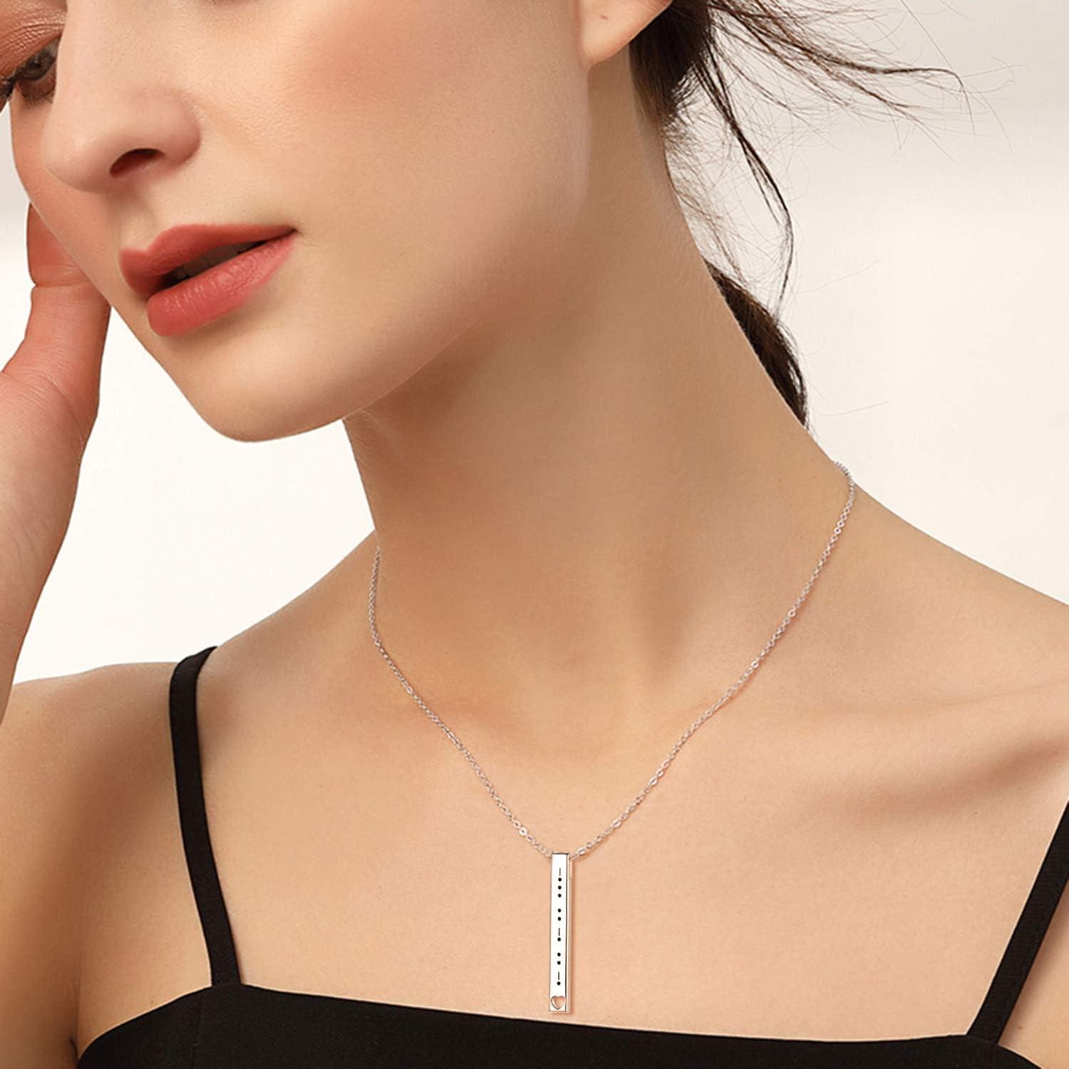 image:imageSterling Silver Morse Code Necklace Secret Message Jewelry Gifts for WomenBFF